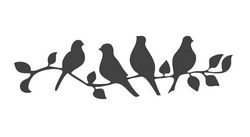 Beautiful Birds on a Branch Stencil Free CDR