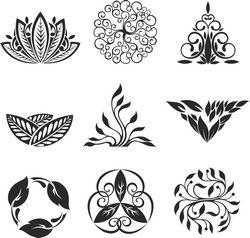 Floral Ornament Elements Free CDR