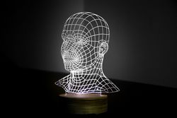 Head 3D LED Night Light Free CDR