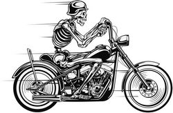 Vector Skull Motorcycle Free CDR