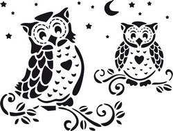Owl Home Decor Stencil Free CDR