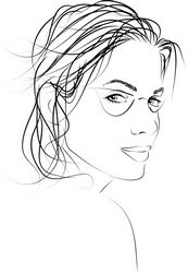 Beauty women face vector illustration Free CDR
