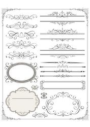 Vector set of page decor elements Free CDR