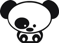 Panda Car Sticker Free CDR