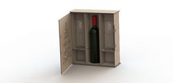 Laser Cut Wine Box Free CDR