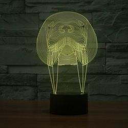Walrus Animal 3D Lamp Vector Model Free CDR