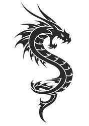 Black And White Dragon Tattoo Free CDR