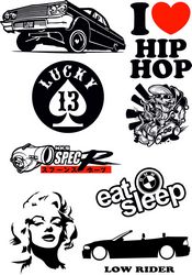 Hip Hop Stickers Car Free CDR