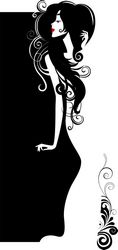 Silhouette Woman Black Dress Free CDR