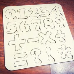 Numbers Puzzle Template Free CDR