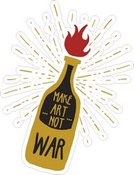 Make Art Not War Sticker Free CDR