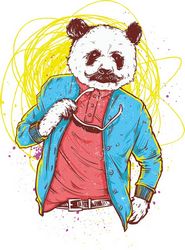 Panda Bear Print Free CDR