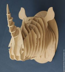 Rhinoceros Head 3D Puzzle Free CDR