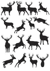 Deer Silhouette Vector Collection Free CDR