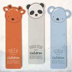 Laser Cut Bookmarks Deer Panda Koala Free CDR