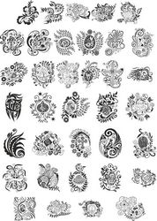Abstract Floral Design Elements Free CDR