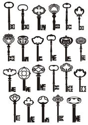 Vector illustration of vintage keys Free CDR