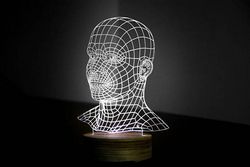 HEAD 3d illusion acrylic lamp Free CDR