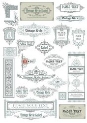 Vintage Vector Label Page Dividers And Borders Free CDR