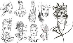 Girls Fashion Sketch Free CDR