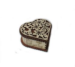 Heart Shaped Gift Box Plan for CNC Router Laser Cut Free CDR