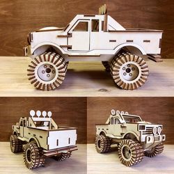 Monster Truck 3D Puzzle Laser Cut Free CDR