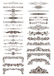 Ornate Vintage Borders and Rule Lines Free CDR