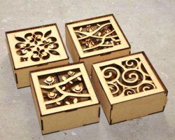Bird And Owl Motifs Box File Download For Laser Cut Free CDR