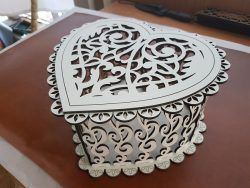 Classic Heart Shaped Wooden Box File Download For Laser Cut Free CDR