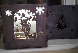 Gift Box Snowman File Download For Laser Cut Free CDR