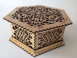 Hexagon Wooden Box File Download For Laser Cut Free CDR