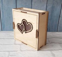 Wooden Wedding Photo Box File Download For Laser Cut Free CDR