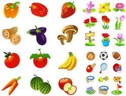 Fruits and vegetables icon Free CDR