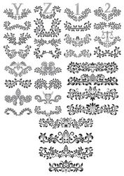Linear Border Ornaments Seamless Pattern Set Free CDR