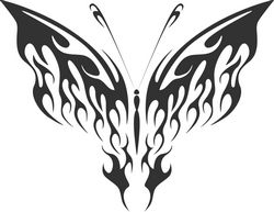 Decorative Ornamental Butterfly Silhouette Free CDR