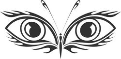 Butterfly With Eye Design Free CDR