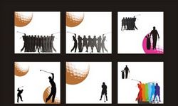 Golf figure silhouettes Free CDR