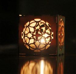 box-shaped Candle Holder File Download For Laser Cut Free CDR