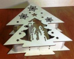Tree Shaped Box File Download For Laser Cut Free CDR