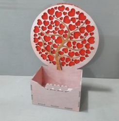 Box With Hearts Tree File Download For Laser Cut Cnc Free CDR