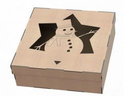 Snowman Gift Box File Download For Laser Cut Plasma Free CDR