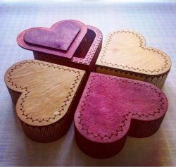 Wooden Heart Box File Download For Laser Cut Cnc Free CDR