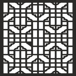 Geometric Square Jali Design File Free CDR