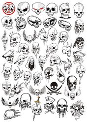 Horror Halloween Skulls Set File Free CDR