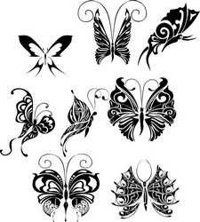 Butterfly Tattoo Design Art File Free CDR