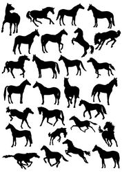 Horses Silhouette Pack File Free CDR