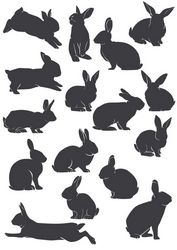 Rabbit Silhouette File Free CDR
