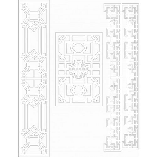 Cnc Panel Laser Cut Pattern File cn-h083 Free CDR