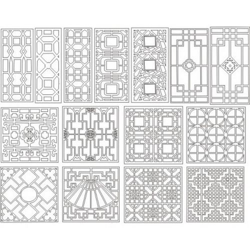 Cnc Panel Laser Cut Pattern File cn-h029 Free CDR