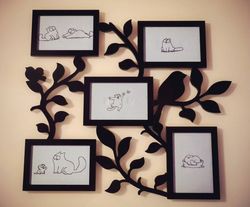 Family Tree With Photo Frames For Laser Cutting File Free CDR